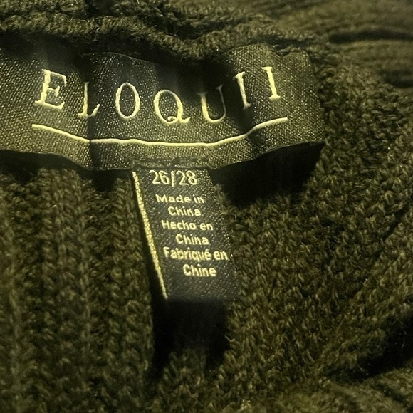 Eloquii Turtleneck Sweater scarf black size 26/28 new - Picture 3 of 4